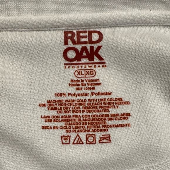 OU University of Oklahoma Men’s XL White Polo Shirt with Red Logo - Picture 5 of 5